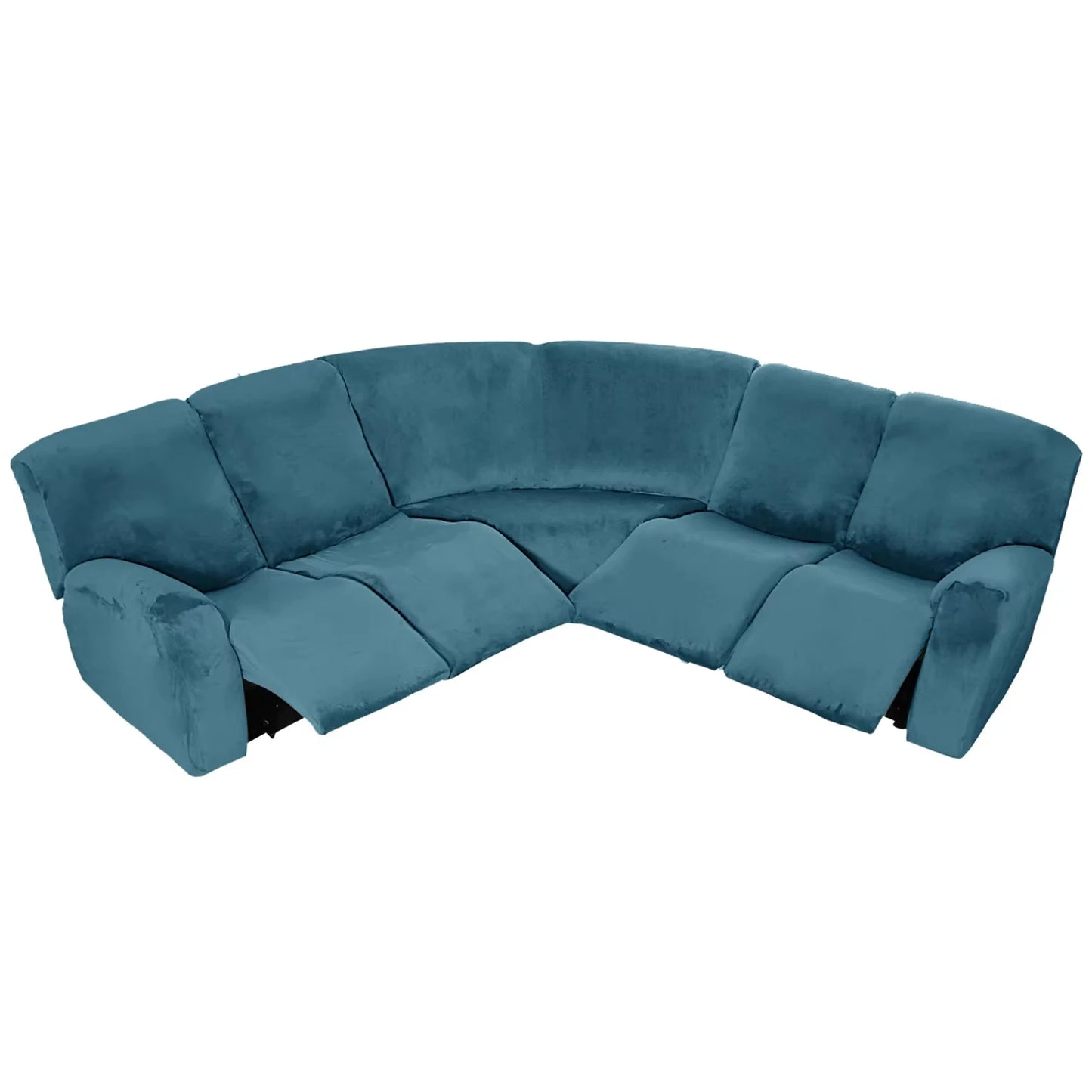 5 Seater Recliner Cover 7 Pcs Recliner Sofa Covers Velvet Stretch Reclining Sectional Couch Covers for 5 Cushion Sofa Slipcovers