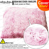 OTAUTAU 200cm Giant Bean Bag Sofa Bed Slipcover No Stuffed Fluffy Big XXL Beanbag Chair Recliner Pouf Seat Puff Couch Furniture