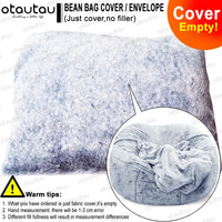 OTAUTAU 200cm Giant Bean Bag Sofa Bed Slipcover No Stuffed Fluffy Big XXL Beanbag Chair Recliner Pouf Seat Puff Couch Furniture