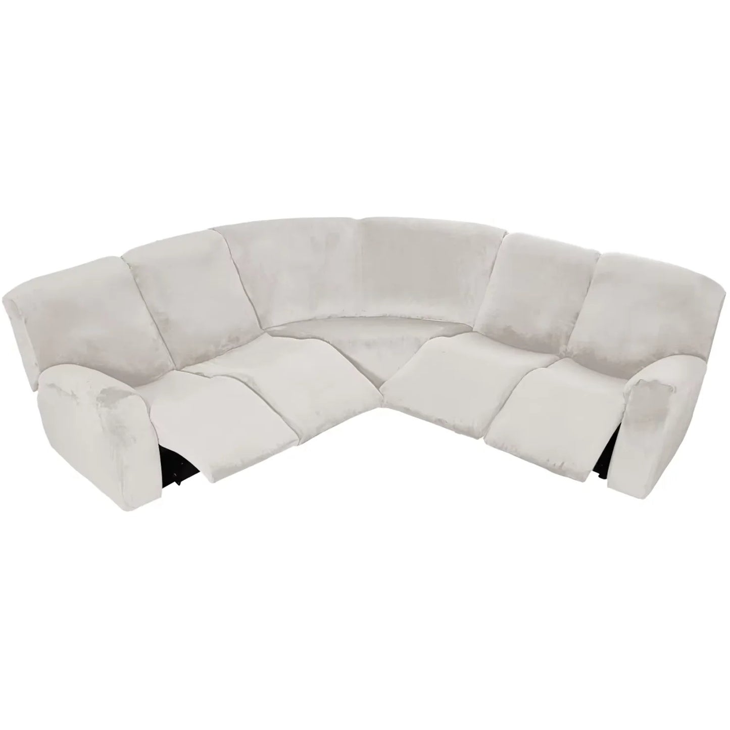 5 Seater Recliner Cover 7 Pcs Recliner Sofa Covers Velvet Stretch Reclining Sectional Couch Covers for 5 Cushion Sofa Slipcovers