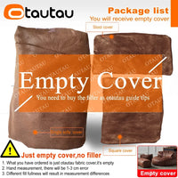 OTAUTAU 3.3ft Faux Leather Pouf Sofa Set Cover Bean Bag Chair Ottoman Footrest Beanbag Corner Couch Sac Lounge Recliner SF004