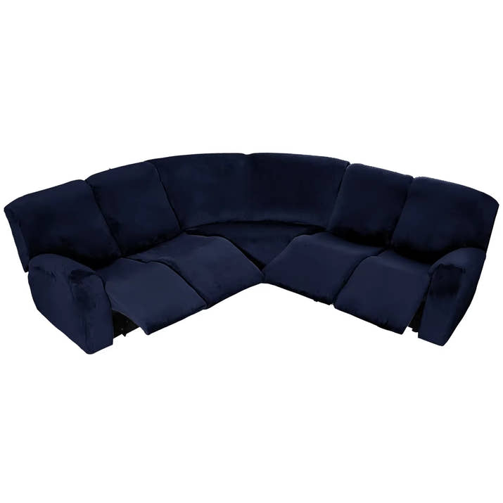 5 Seater Recliner Cover 7 Pcs Recliner Sofa Covers Velvet Stretch Reclining Sectional Couch Covers for 5 Cushion Sofa Slipcovers