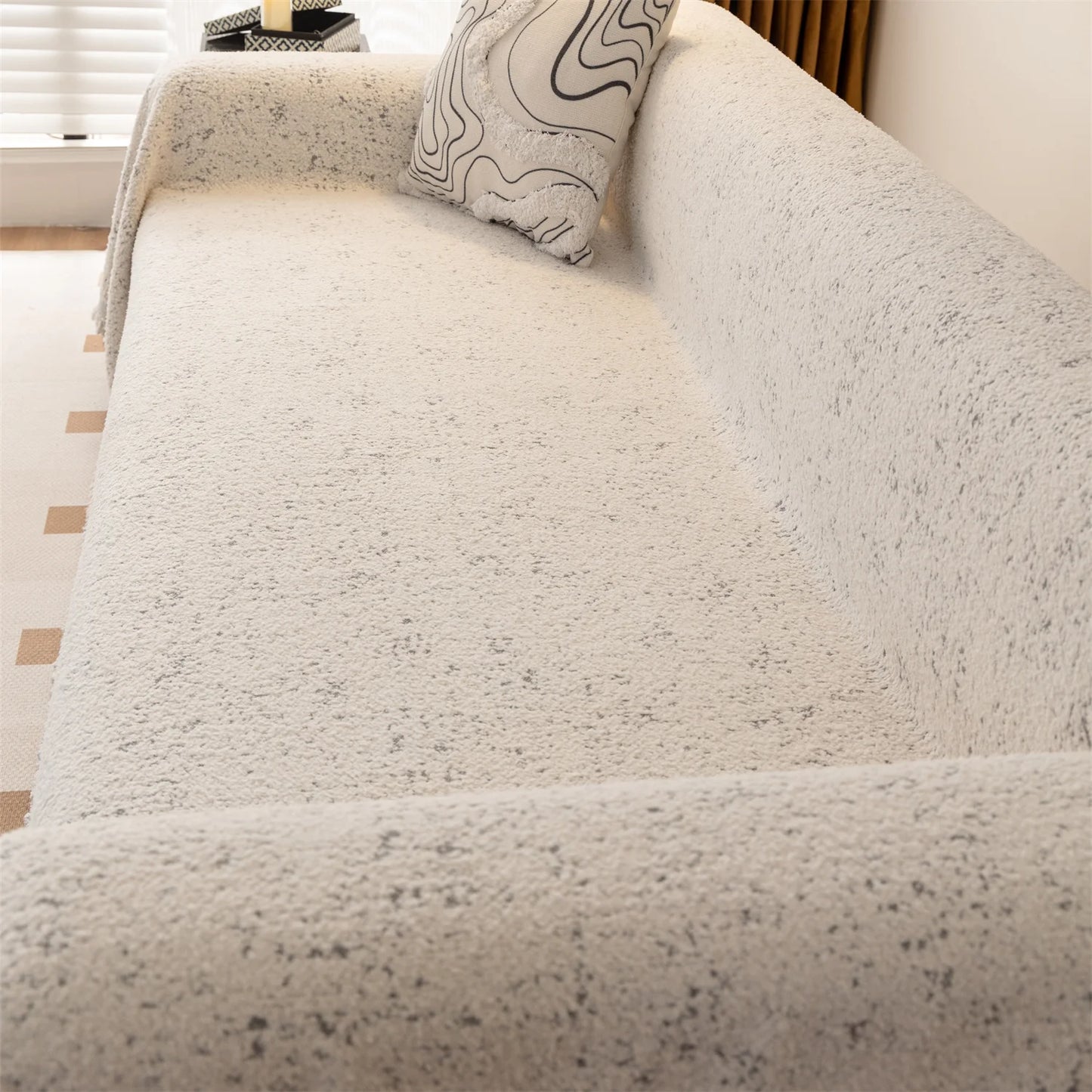 Fluffy Creamy Style Sofa Towel with Tassels Heavy Warm Blanket Four Seasons Couch Cover Universal Multiple Use