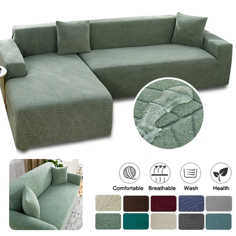 Sofa Covers For Living Room Waterproof Sofa Couch Armchair Cover Protector L Shaped Corner Jacquard Slipcovers 1/2/3/4 Seater