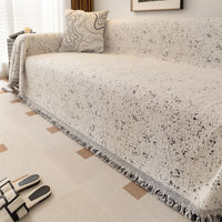 Fluffy Creamy Style Sofa Towel with Tassels Heavy Warm Blanket Four Seasons Couch Cover Universal Multiple Use