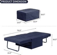 Convertible Sofa Bed,4-in-1 Multi-Functional Futon Chair Bed, Folding & No Installation Sofa Couch with Adjustable Backrest