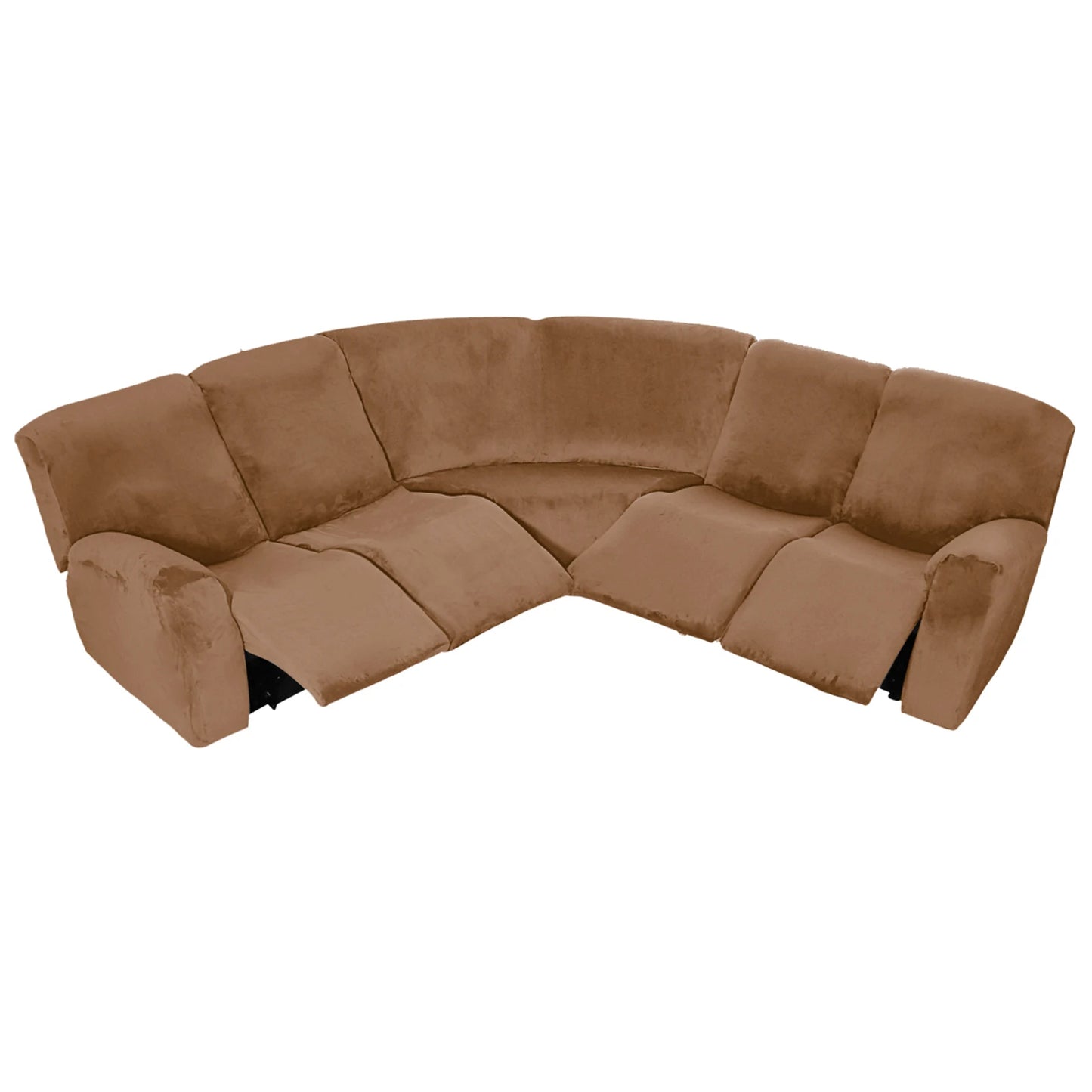 5 Seater Recliner Cover 7 Pcs Recliner Sofa Covers Velvet Stretch Reclining Sectional Couch Covers for 5 Cushion Sofa Slipcovers
