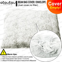 OTAUTAU 200cm Giant Bean Bag Sofa Bed Slipcover No Stuffed Fluffy Big XXL Beanbag Chair Recliner Pouf Seat Puff Couch Furniture