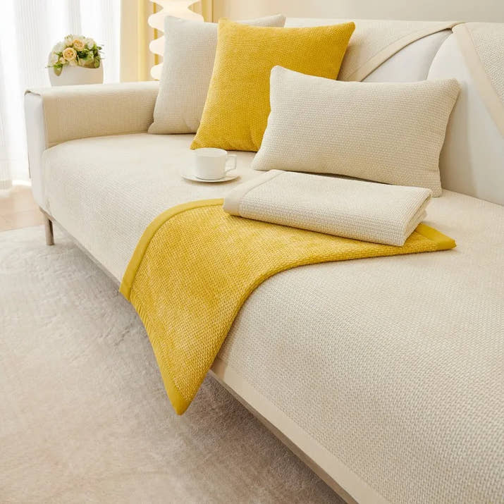 Chenille Sofa Cushion Four Seasons Universal Sofa Protective Cover Towel Anti-slip Couch Cushion Carpet for Living Room Decor