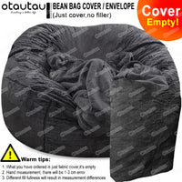 OTAUTAU 200cm Giant Bean Bag Sofa Bed Slipcover No Stuffed Fluffy Big XXL Beanbag Chair Recliner Pouf Seat Puff Couch Furniture