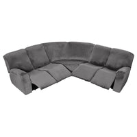 5 Seater Recliner Cover 7 Pcs Recliner Sofa Covers Velvet Stretch Reclining Sectional Couch Covers for 5 Cushion Sofa Slipcovers