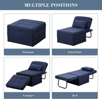 Convertible Sofa Bed,4-in-1 Multi-Functional Futon Chair Bed, Folding & No Installation Sofa Couch with Adjustable Backrest