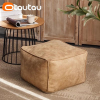 OTAUTAU 3.3ft Faux Leather Pouf Sofa Set Cover Bean Bag Chair Ottoman Footrest Beanbag Corner Couch Sac Lounge Recliner SF004