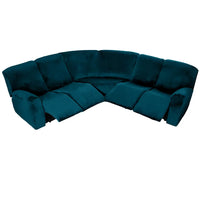 5 Seater Recliner Cover 7 Pcs Recliner Sofa Covers Velvet Stretch Reclining Sectional Couch Covers for 5 Cushion Sofa Slipcovers