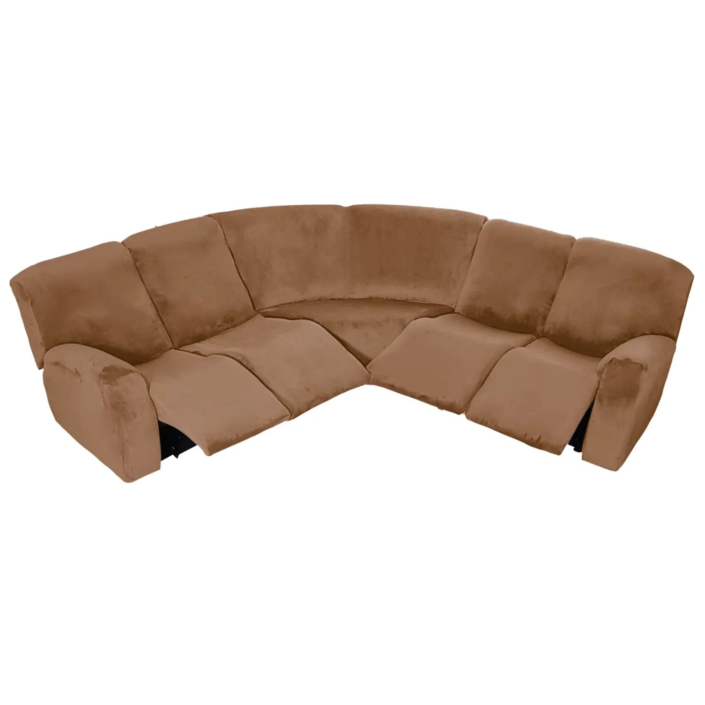 5 Seater Recliner Cover 7 Pcs Recliner Sofa Covers Velvet Stretch Reclining Sectional Couch Covers for 5 Cushion Sofa Slipcovers