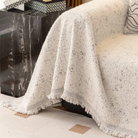 Fluffy Creamy Style Sofa Towel with Tassels Heavy Warm Blanket Four Seasons Couch Cover Universal Multiple Use