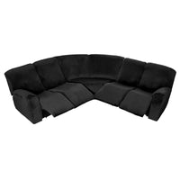 5 Seater Recliner Cover 7 Pcs Recliner Sofa Covers Velvet Stretch Reclining Sectional Couch Covers for 5 Cushion Sofa Slipcovers